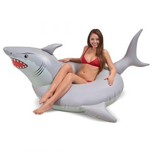 GoFloats ‘Great White Bite’ Shark Party Tube Inflatable Raft | Fun Pool Float for Adults and Kids